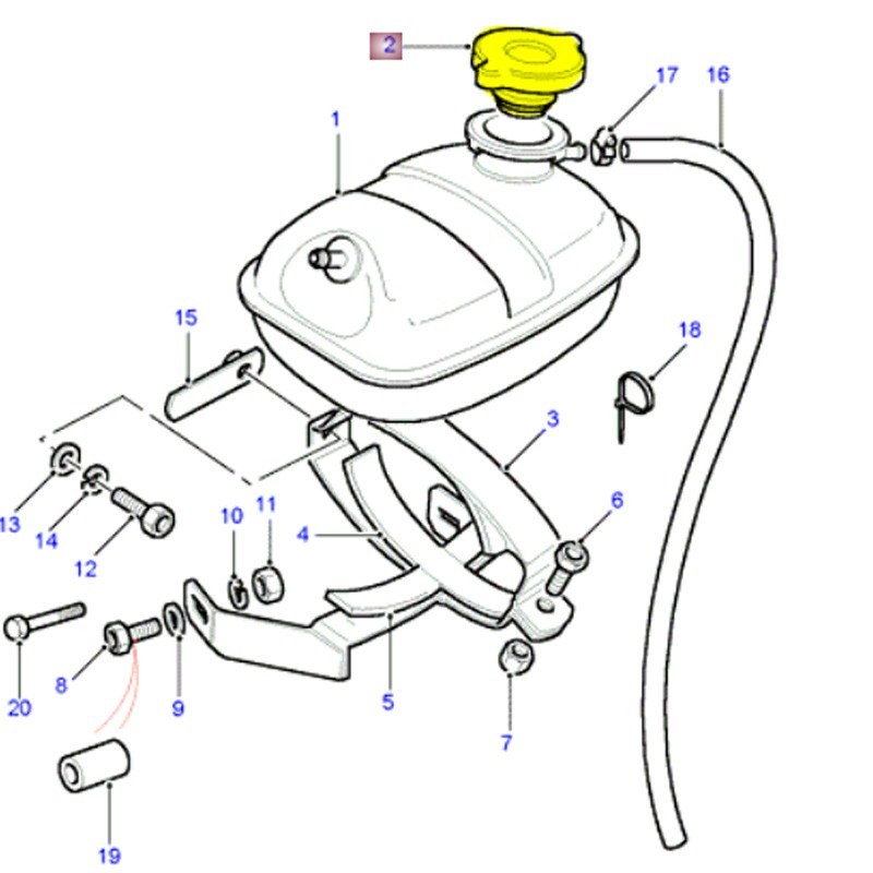 Radiator expansion bottle cap