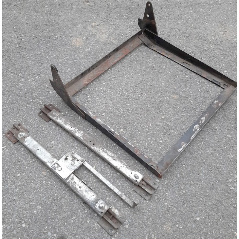 Pair seat slides with adjuster & frame - used