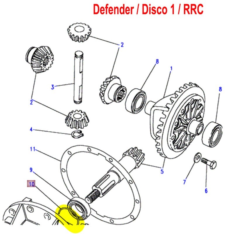Shim diff pinion .046''