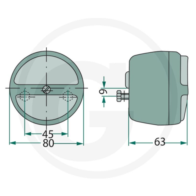 Feu arrière 2 positions - adaptable