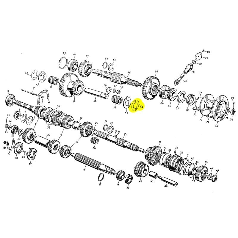 Cale d'épaisseur pour pignon intermédiaire