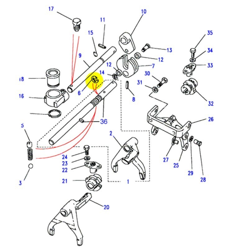 Circlip axe de fourchette LT77