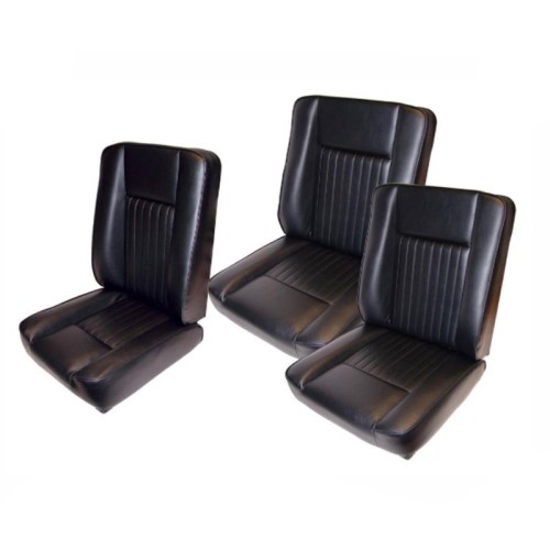 Deluxe front seat set black vinyl
