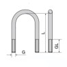 U bolt pont arrière 88"