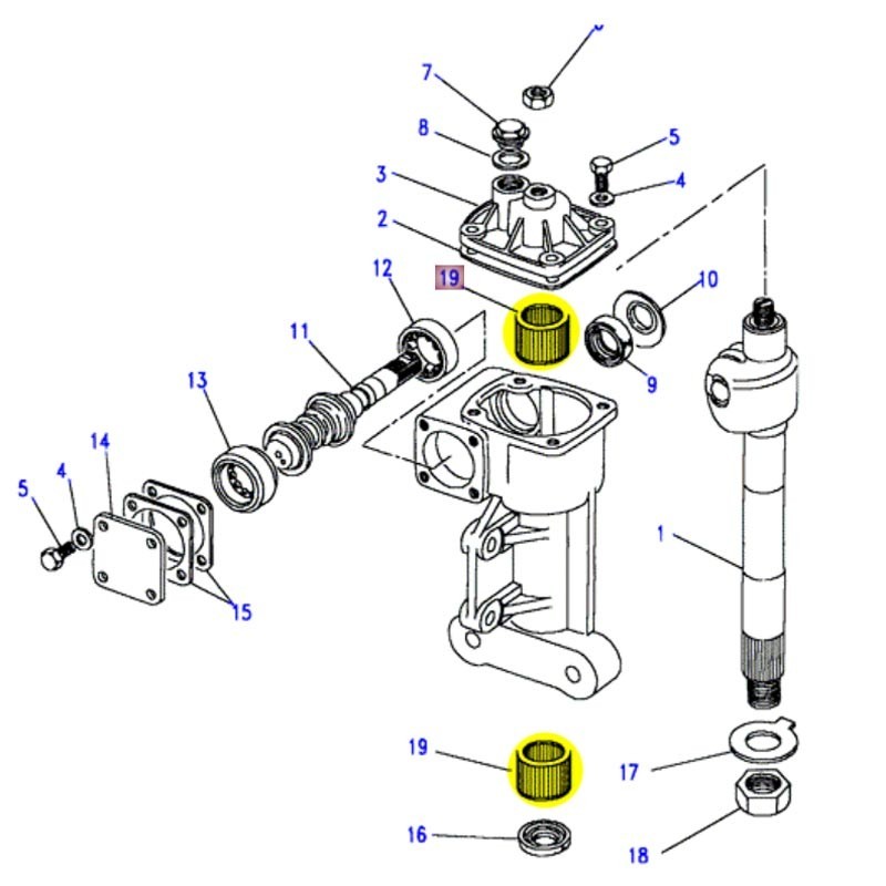 Bearing needle manual steering box - Def