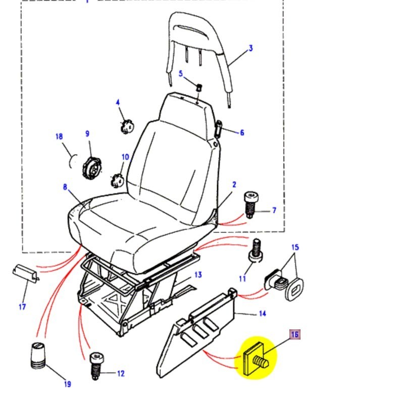 Stud plastic seat Disco1