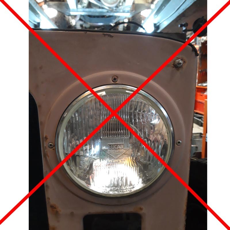 Headlight bowl kit - Serie 2A/3/Defender/RRC