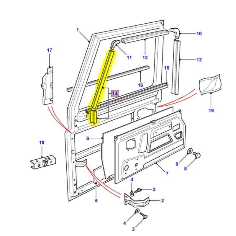 Front left filler - LHS door