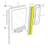 Guide channel rear side door - left hand side