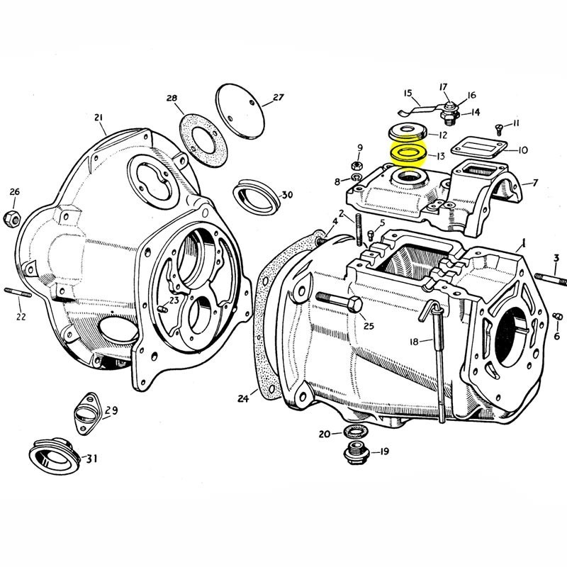 Gasket gearbox filler cap