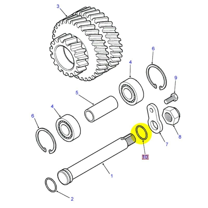 Selector shaft sealing O ring