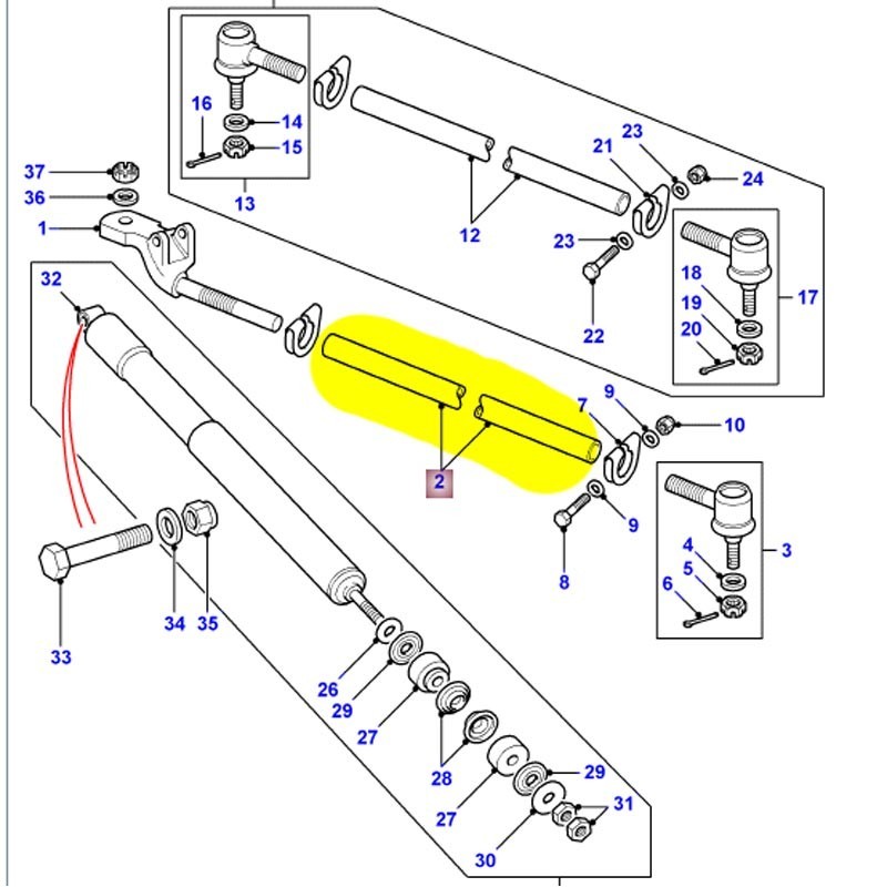 Track rod tie bar - Defender