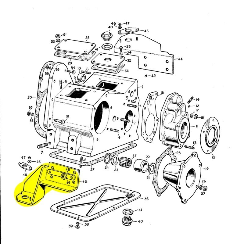 Support gauche de boîte de transfert - occasion