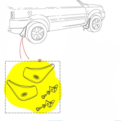 Kit bavettes arrière - Free1