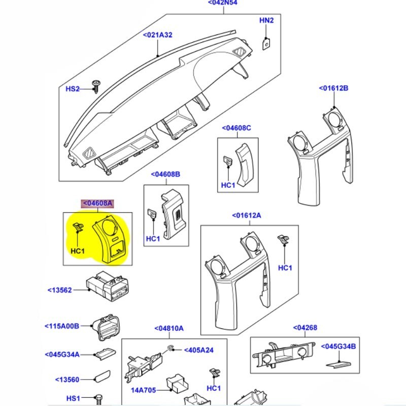Finition droite tableau de bord