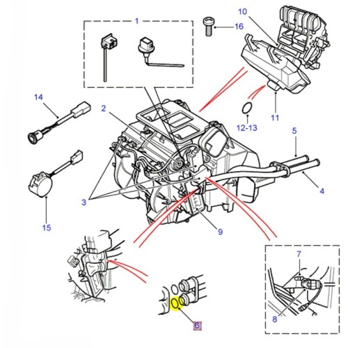 O ring chauffage P38