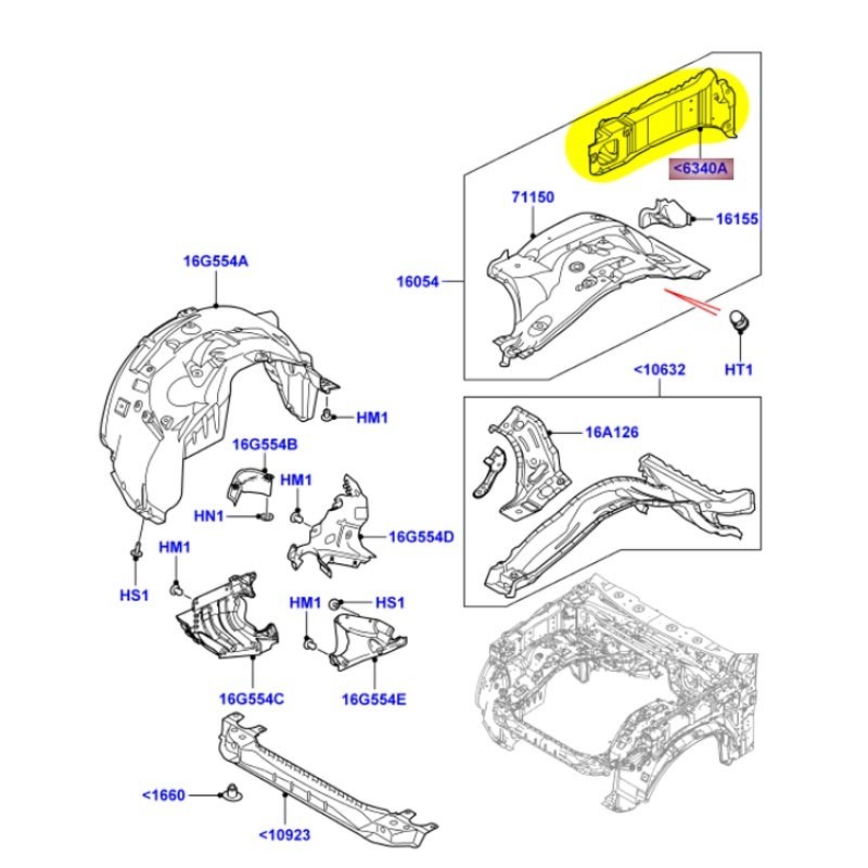 Front pannel inner - RH