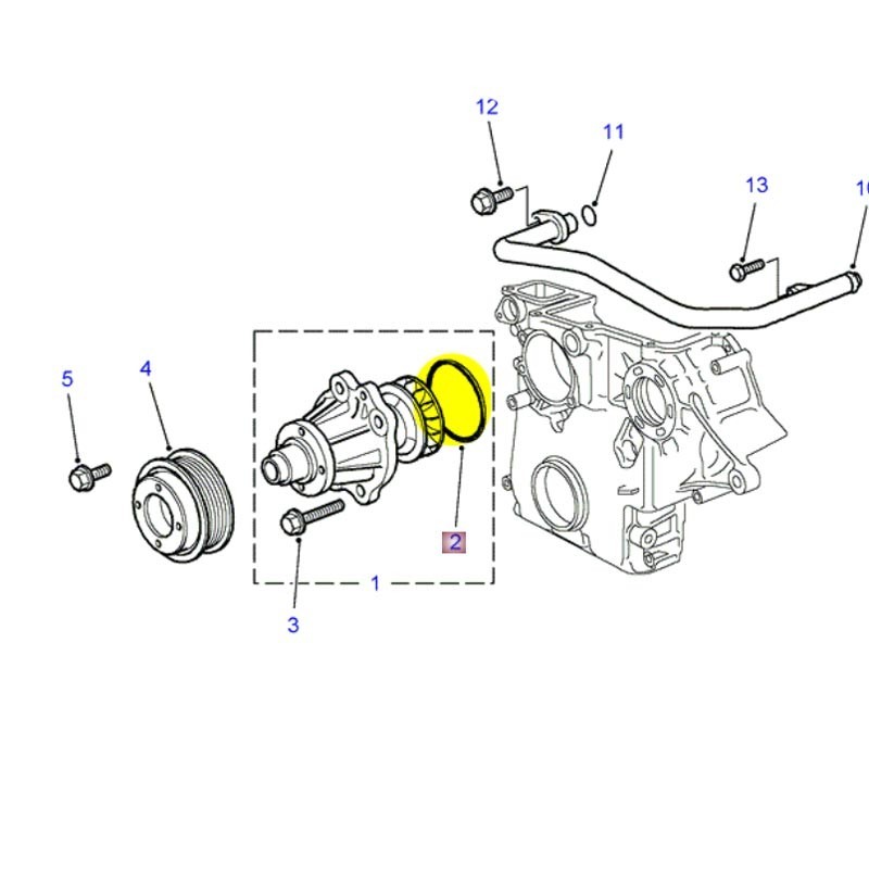 O ring water pump 2.5TD 6 cyl.