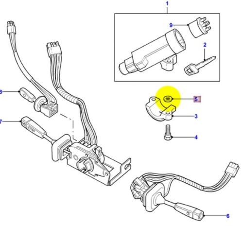 Washer M8 steering lock