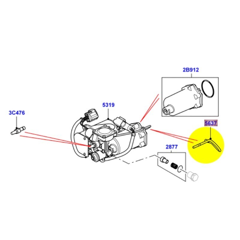 Tube air suspension compressor - L322