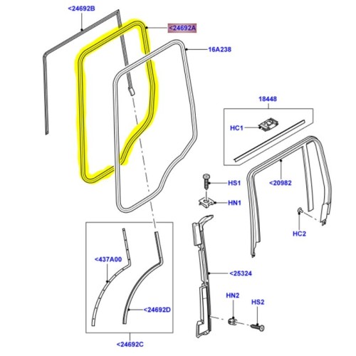 Joint secondaire porte latérale 2008-12
