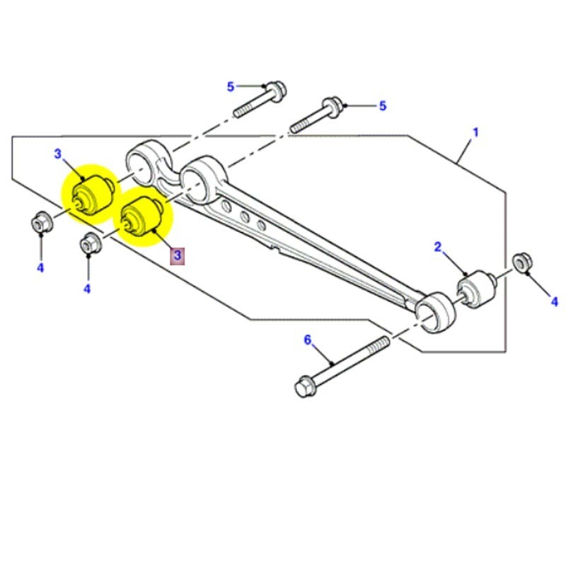 Bush radius arm reear - radius arm to axle