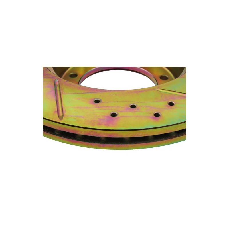 Pair front slotted performance brake discs