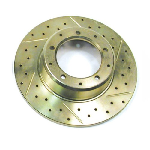 Pair rear slotted performance brake discs