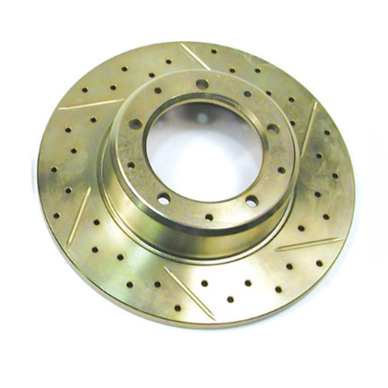 Pair rear slotted performance brake discs