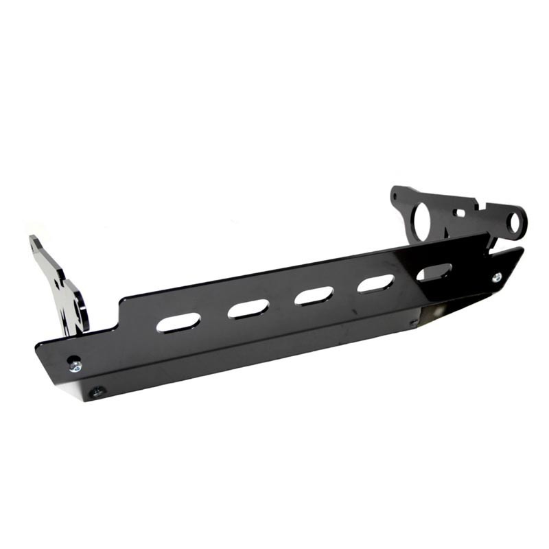 Alloy steering guard with recovery point - black - Defender
