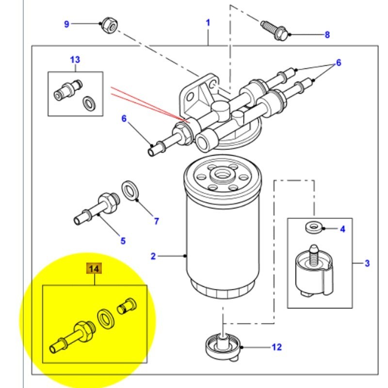 Soupape de purge filtre à mazout TD5
