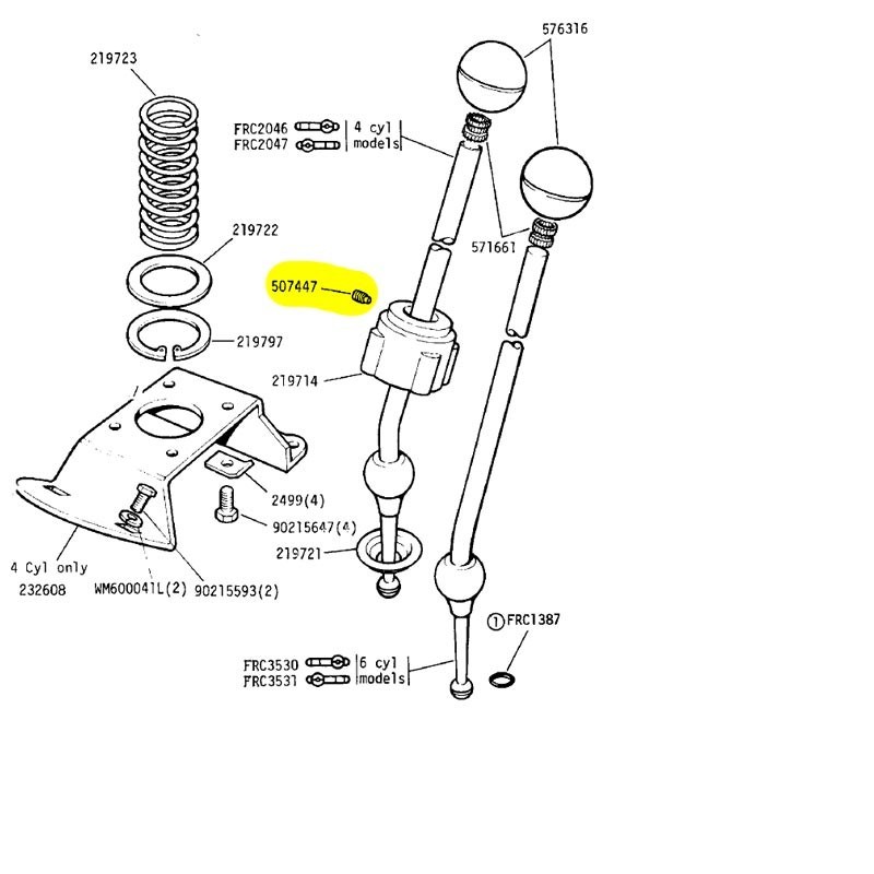 Locating screw for gear lever