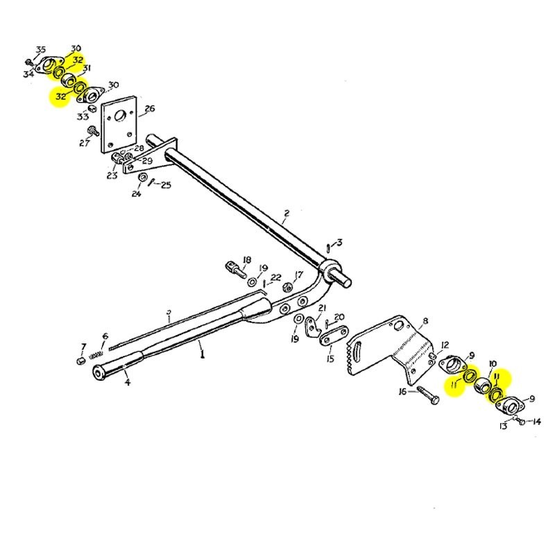 Joint en feutre commande frein à main