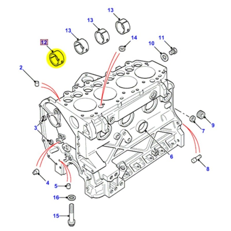 Coussinet avant - arbre à cames