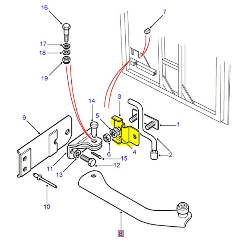 Bracket pivot check arm - Def