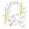Latte de réglage verticale - glissière vitre de porte avant et arrière latérale