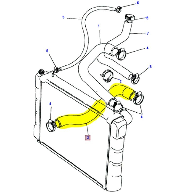 Tuyau refroidissement inférieure 2,25L