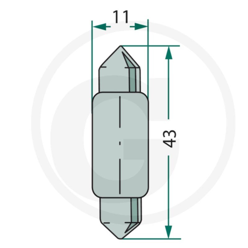 Ampoule navette 10W 12v