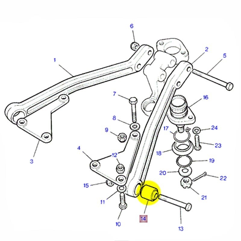 Silent bloc triangle arrière