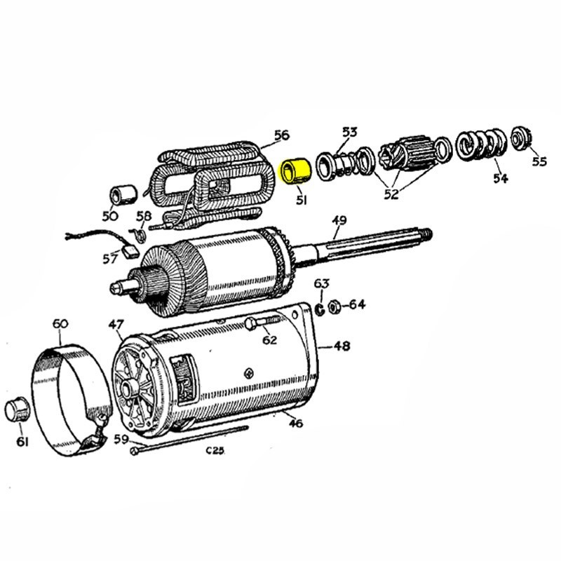 Bush starter motor 1955-58
