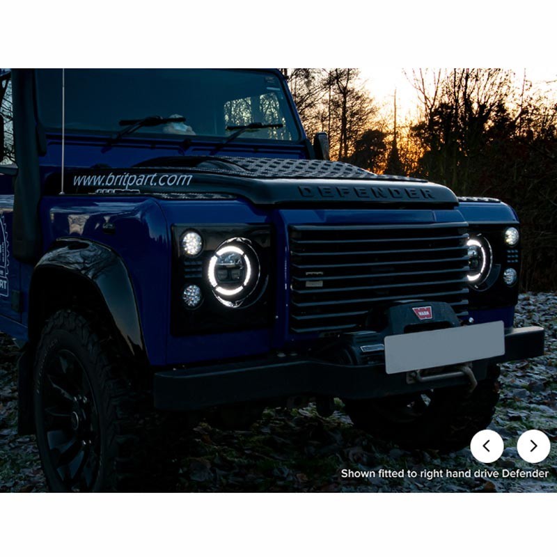 Pair 7" LED LYNX headlights - Halo