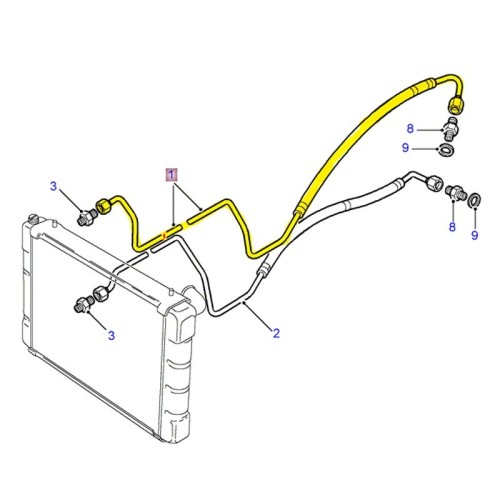 Flexible filtre - radiateur d'huile 1989-92