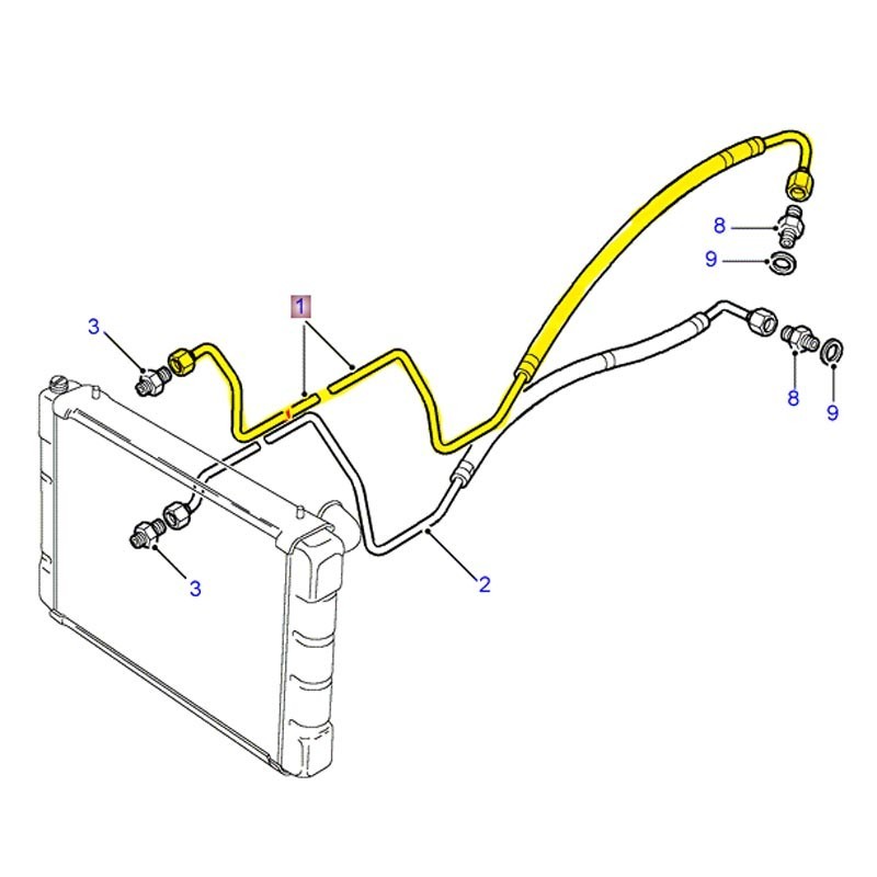 Oil cooler pipe 1989-92