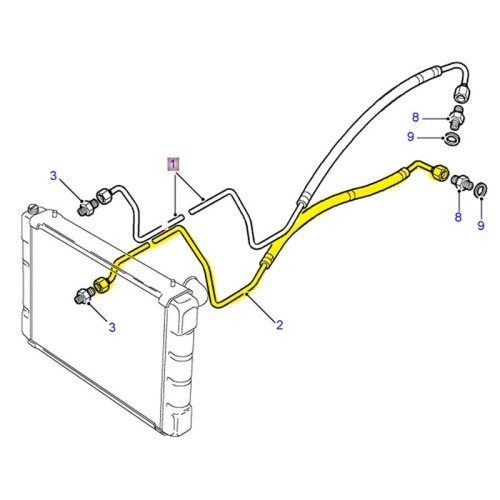 Oil cooler pipe 1989-92