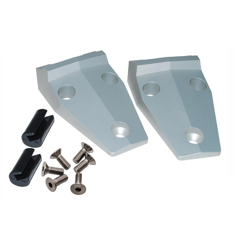 Kit charnières capot alu argenté