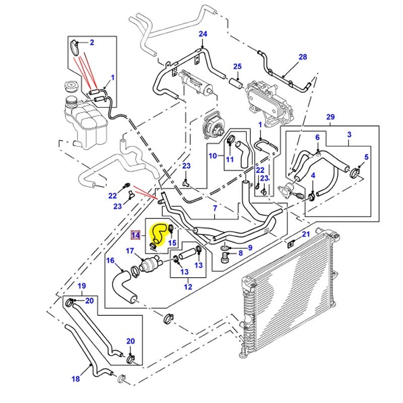 Tuyau thermostat - liquide de refroidissement