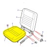 Revêtement assise siège central TD5