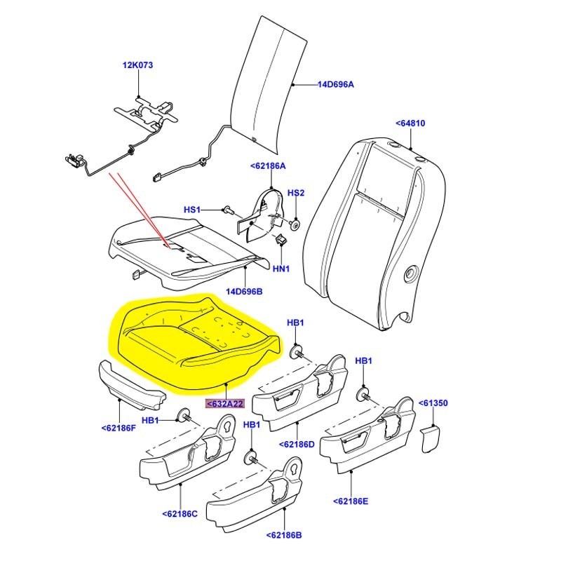 Mousse assise de siège avant - Free2