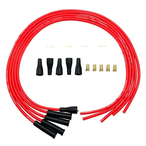 Kit fils de bougie silicone 4 cyl. - rouge