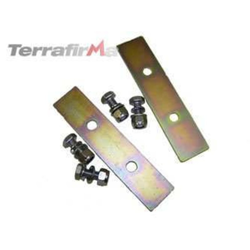 Coil spring retaining plates - rear - Def90